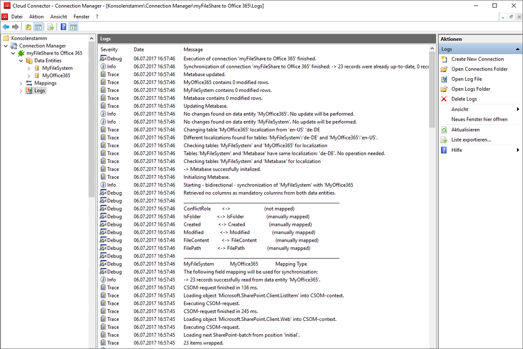 Layer2-Cloud-Connector-Sample-Log-1024 Screenshot of sample logs in Layer2 Cloud Connector.