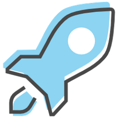 Icon of a blue rocket to symbolize how to start a free Layer2 Cloud Connector trial
