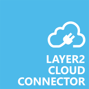 Layer2 Cloud Connector Logo for Banner Layer2 Cloud Connector Logo: blue suare with white cloud and Cloud Connector lettering.